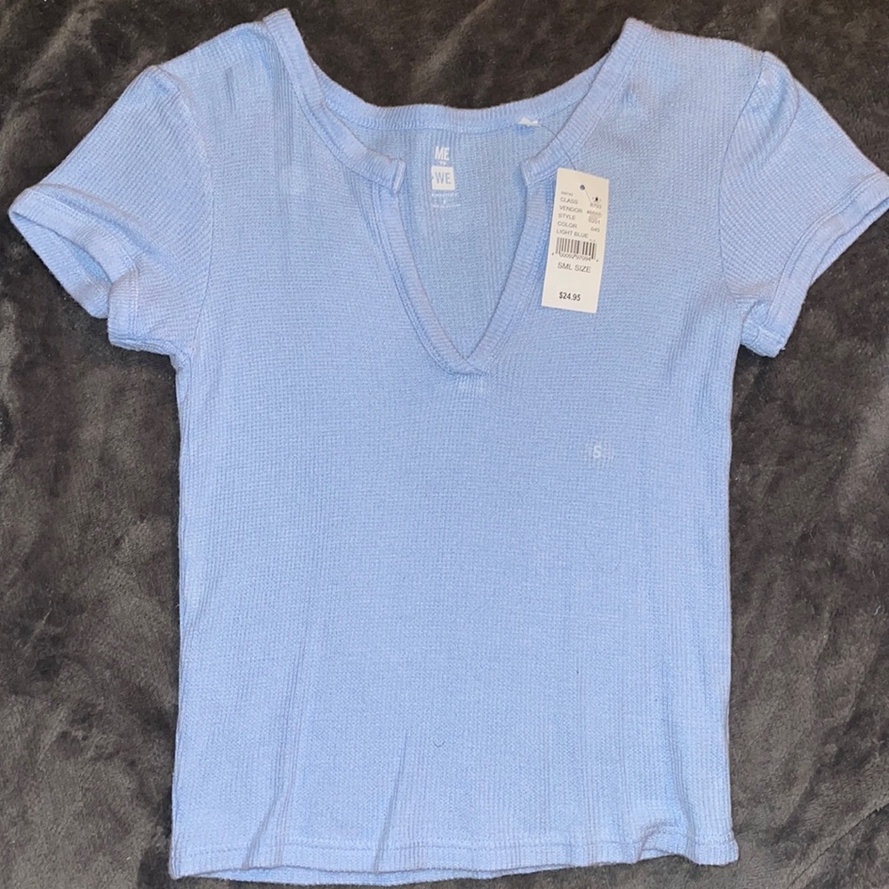 Light Blue Crop Top